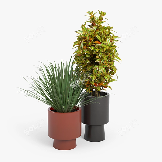 Bishop Outdoor Pedestal Planters - Versatile and Stylish 3D model image 7