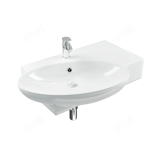 WeltWasser Aisbach-5093 Basin Set 3D model image 1