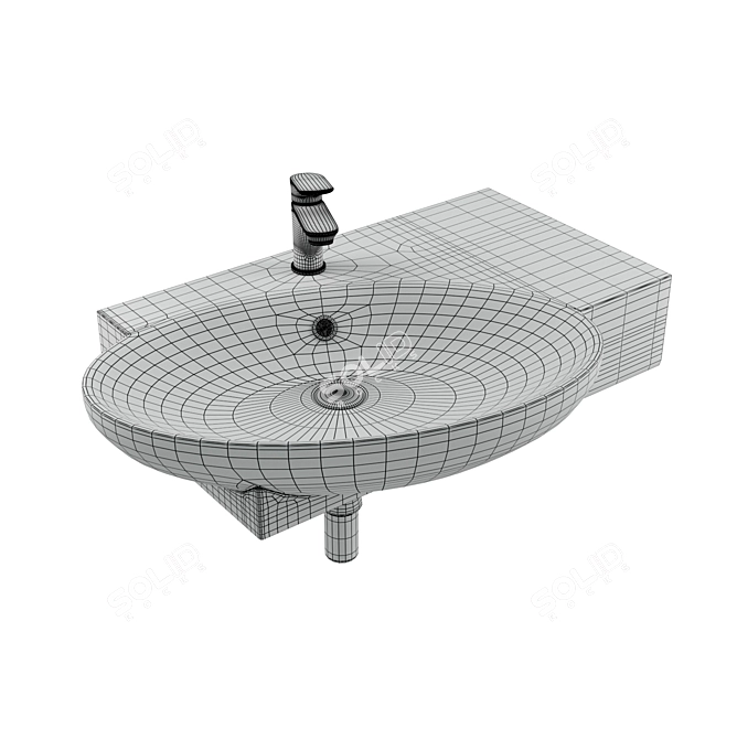 WeltWasser Aisbach-5093 Basin Set 3D model image 2