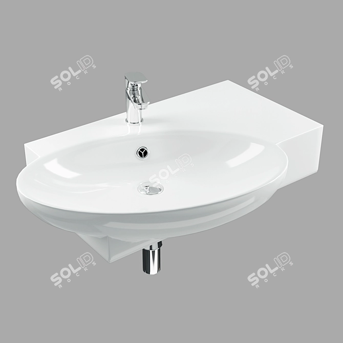 WeltWasser Aisbach-5093 Basin Set 3D model image 4