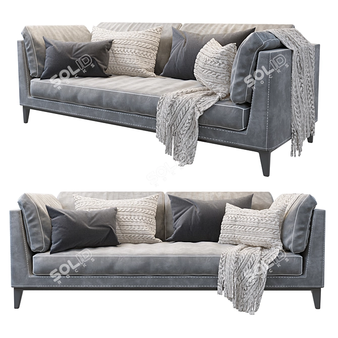 Modern 3D Sofa Set 3D model image 2