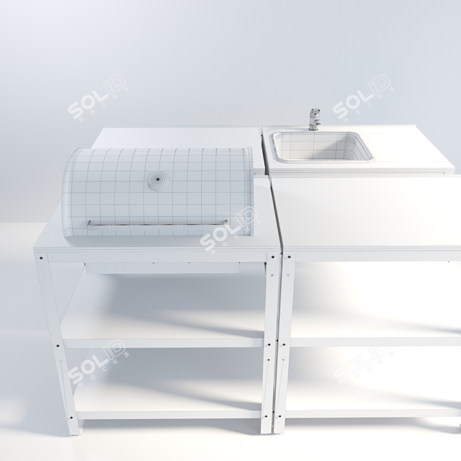 IKEA GRILLSKÄR GRILLSKER: Outdoor Grill and Prep Station 3D model image 11