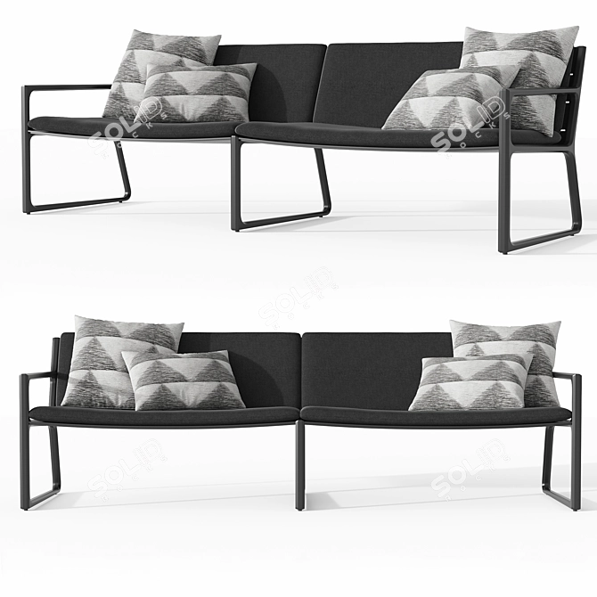 Restoration Hardware VIETRI Sofa: Elegant and Comfortable 3D model image 1