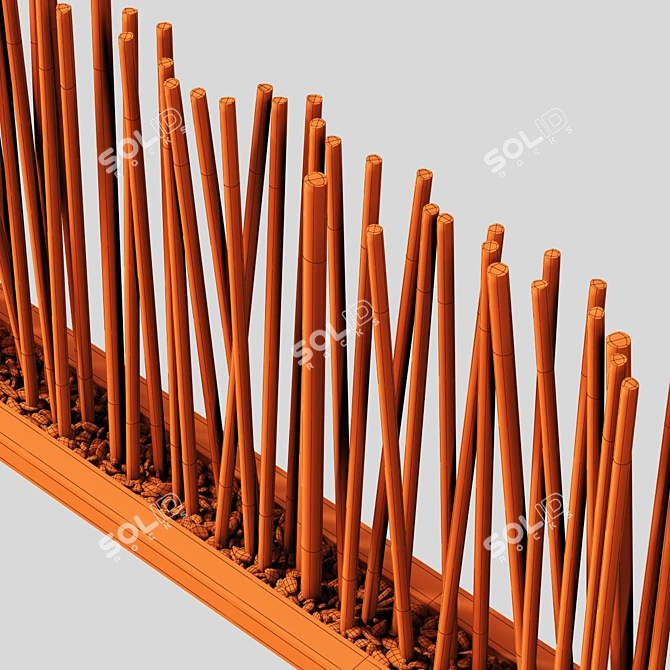 Smoothed Partition Branch Pebble Sculpture 3D model image 7