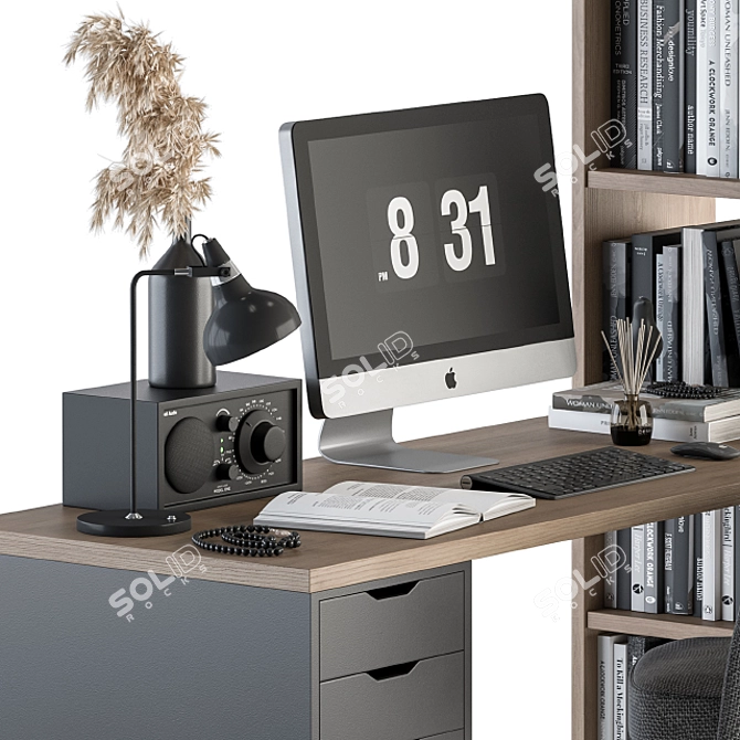 Modern Office Essentials - Home Office 19 3D model image 2