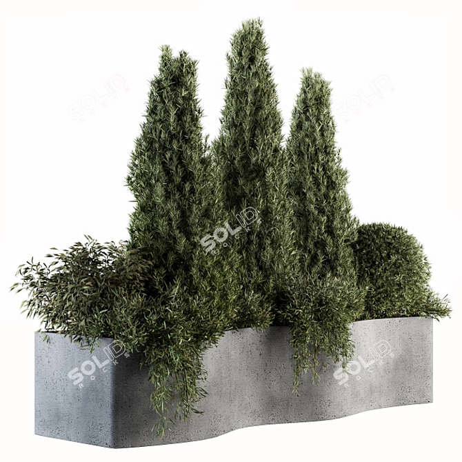 180 Outdoor Plant Set - Small Pine 3D model image 1