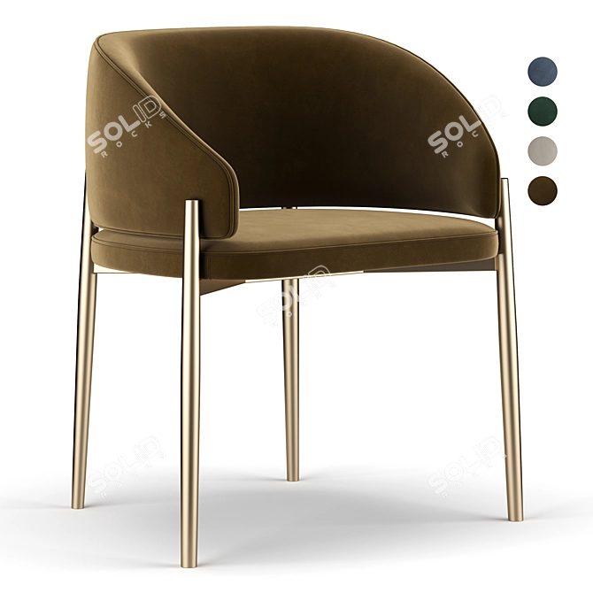 Sleek and Stylish Frank Chair by Porro 3D model image 1