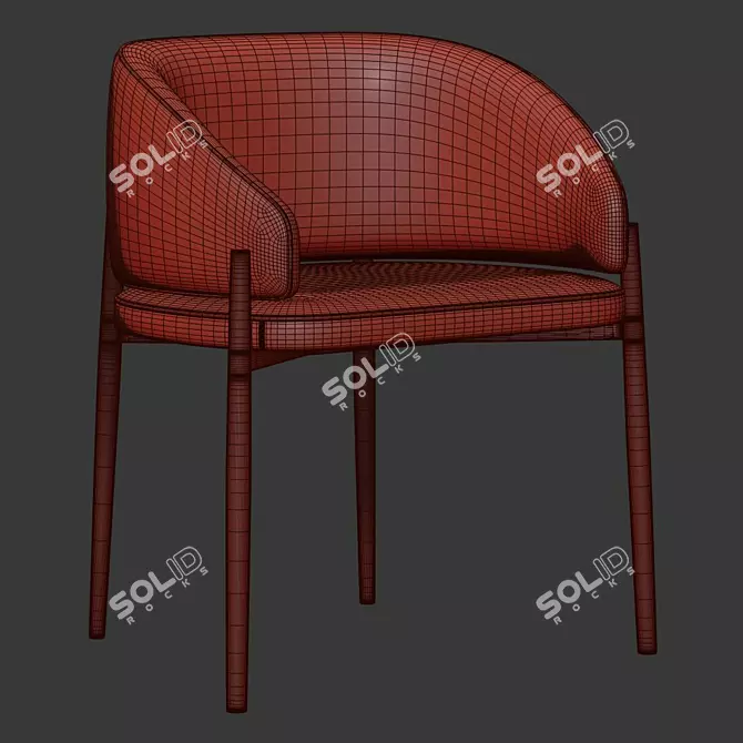 Sleek and Stylish Frank Chair by Porro 3D model image 5