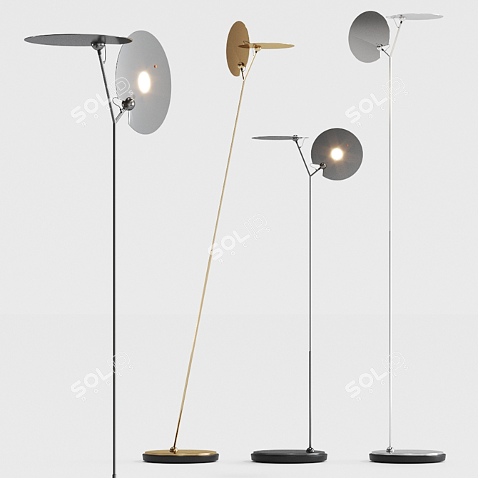 Sleek OYO S Floor Lamp by Baltensweiler 3D model image 1