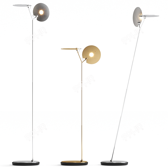 Sleek OYO S Floor Lamp by Baltensweiler 3D model image 2