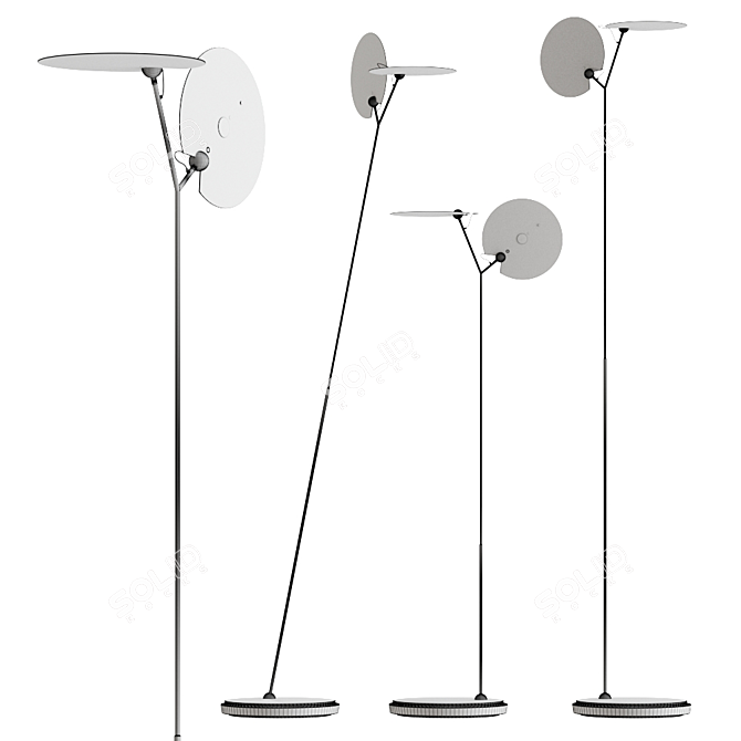 Sleek OYO S Floor Lamp by Baltensweiler 3D model image 3