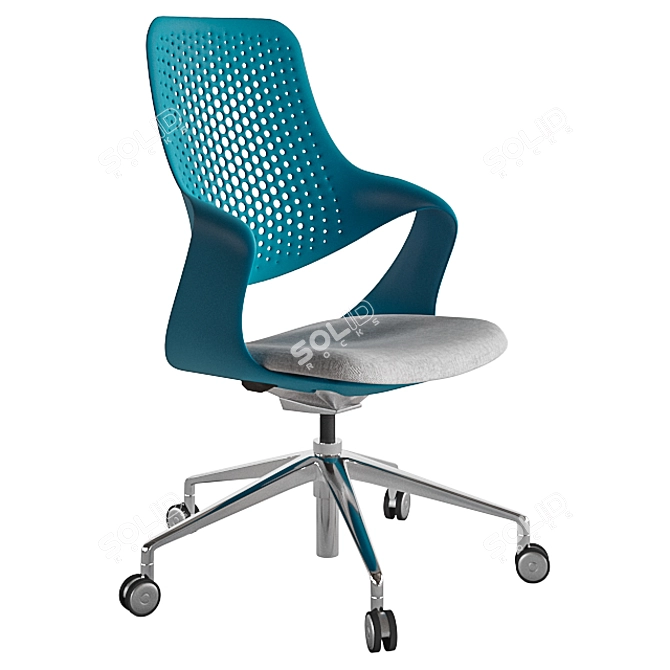 Coza Task Chair: Comfortable & Dynamic Support 3D model image 2