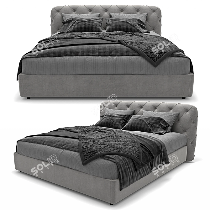 Elegant Flair Bed: Poltronafrau 3D model image 1