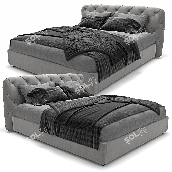 Elegant Flair Bed: Poltronafrau 3D model image 2