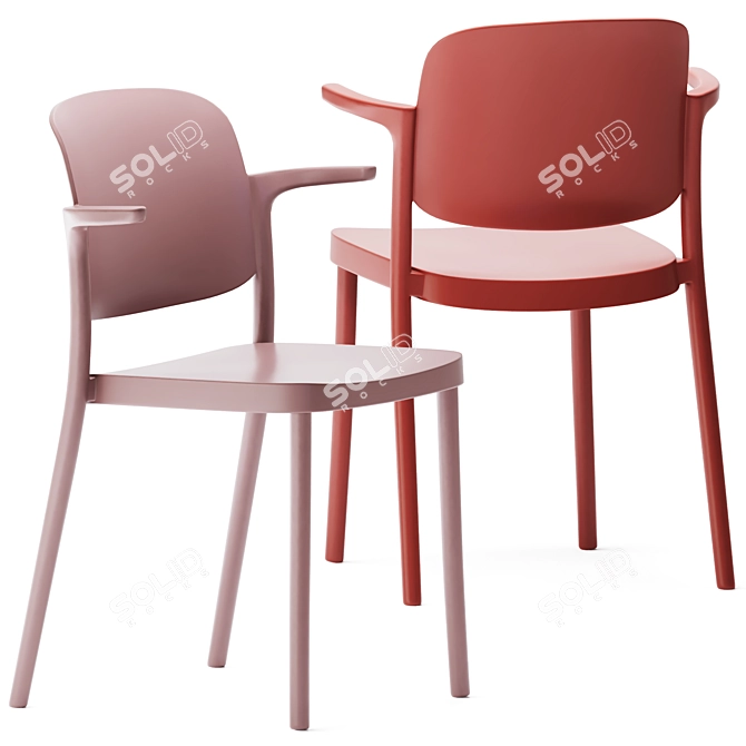 Elegant Piazza 2 Chair 3D model image 3