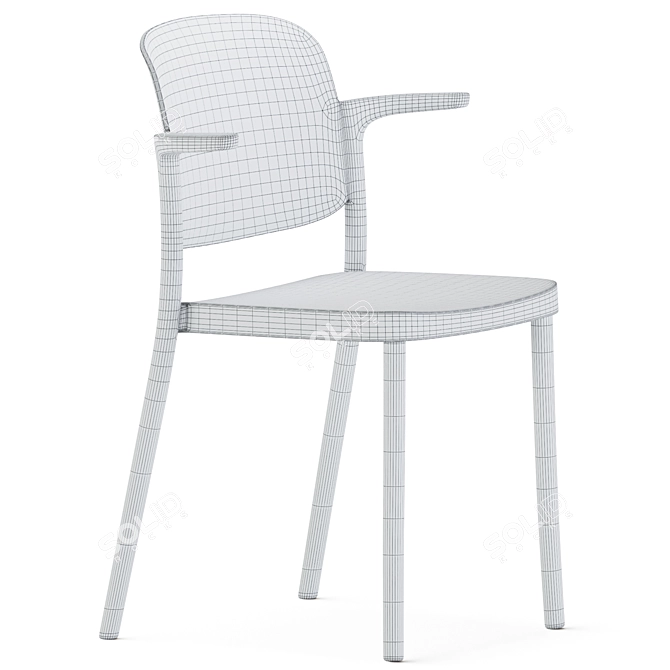 Elegant Piazza 2 Chair 3D model image 7