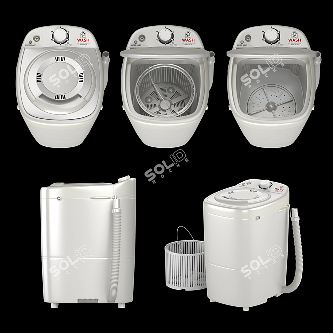 Compact Washing Machine 300 3D model image 2