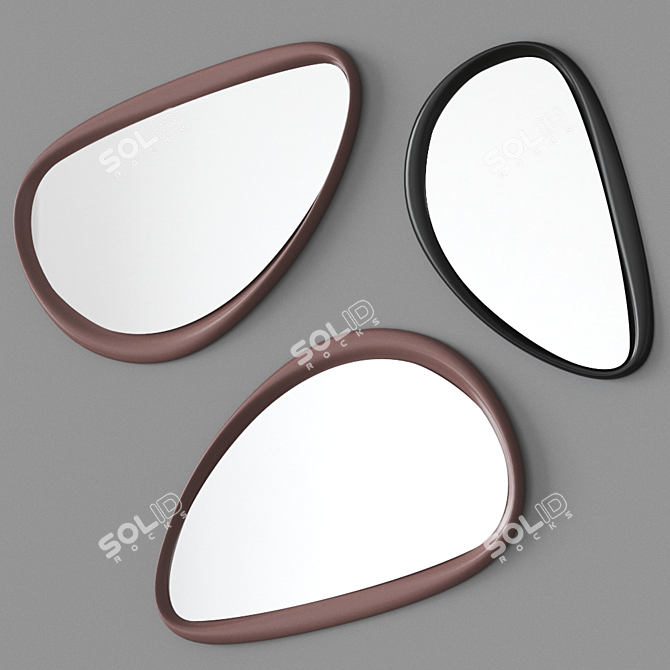 Sleek SOHO Mirror by Ozzio Italia 3D model image 2