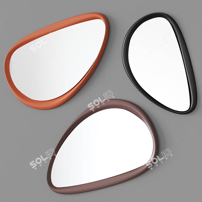 Sleek SOHO Mirror by Ozzio Italia 3D model image 4