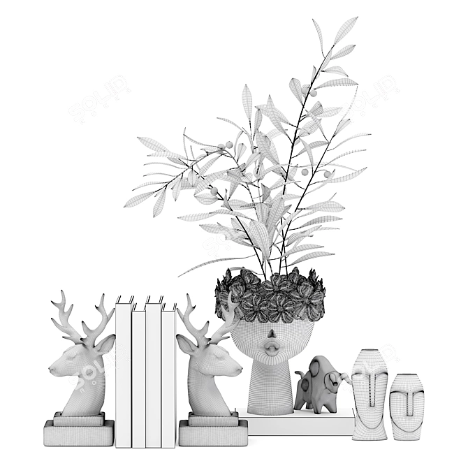 Versatile 24-Piece Decor Set 3D model image 7