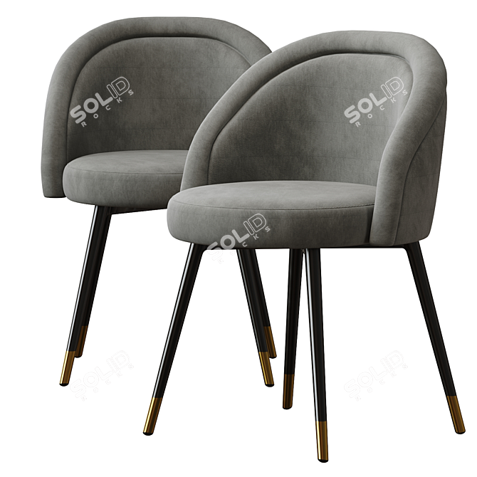 Elegant Eichholtz Chloe Dining Chair 3D model image 3