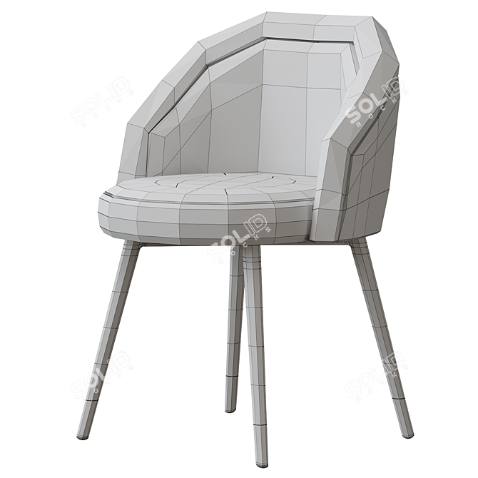 Elegant Eichholtz Chloe Dining Chair 3D model image 4