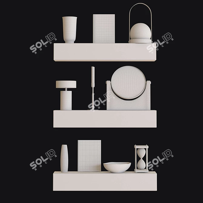 Versatile Decorative Set for V-Ray 3D model image 6