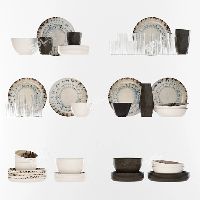 Joaquin Oak Veneer Cupboard 3D model image 3