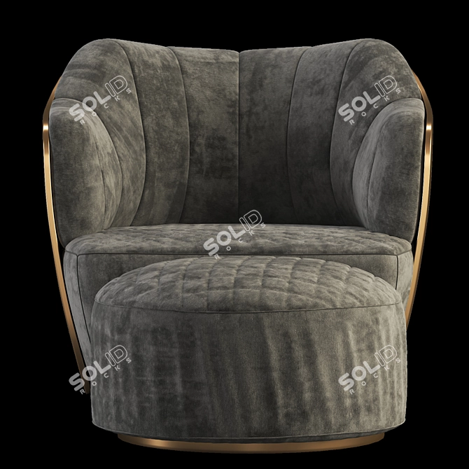 Elegant Minotti Chair: 4 Models 3D model image 3