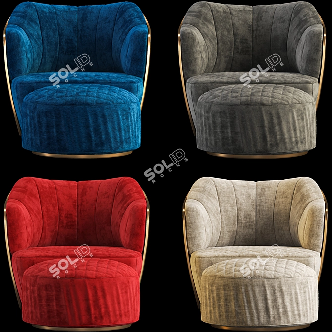 Elegant Minotti Chair: 4 Models 3D model image 5