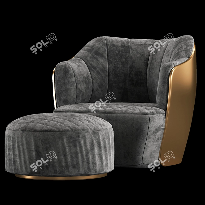 Elegant Minotti Chair: 4 Models 3D model image 8