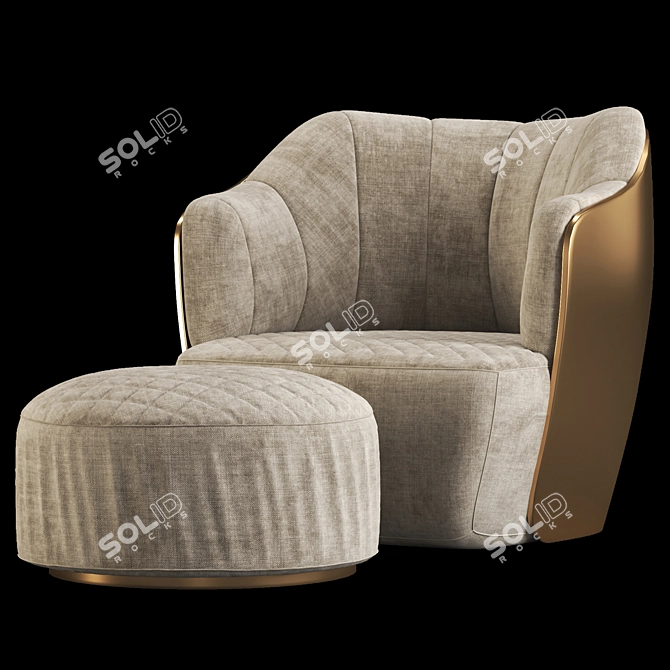 Elegant Minotti Chair: 4 Models 3D model image 13