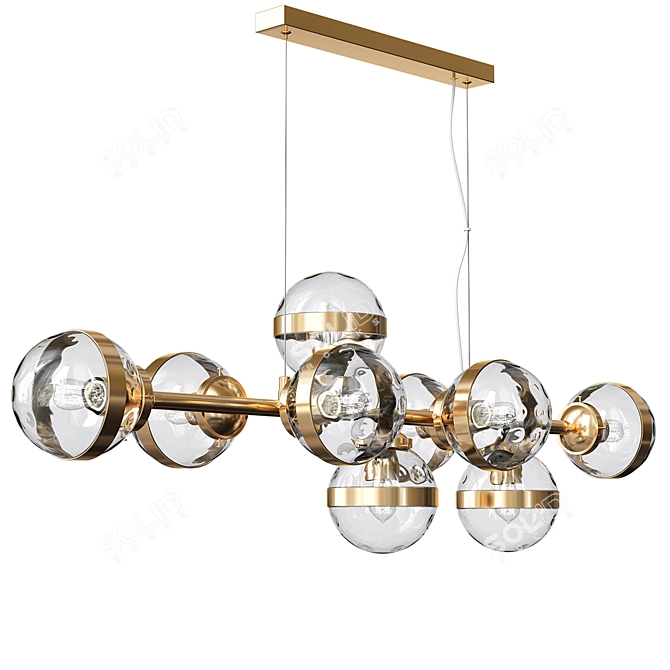 Elegant Greyson Chandelier: Illuminate with 9 Lamps 3D model image 3