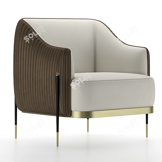 Elegant Capitol Collection Armchair 3D model image 2