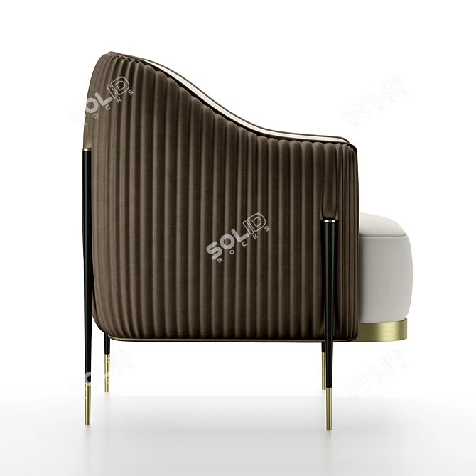 Elegant Capitol Collection Armchair 3D model image 5