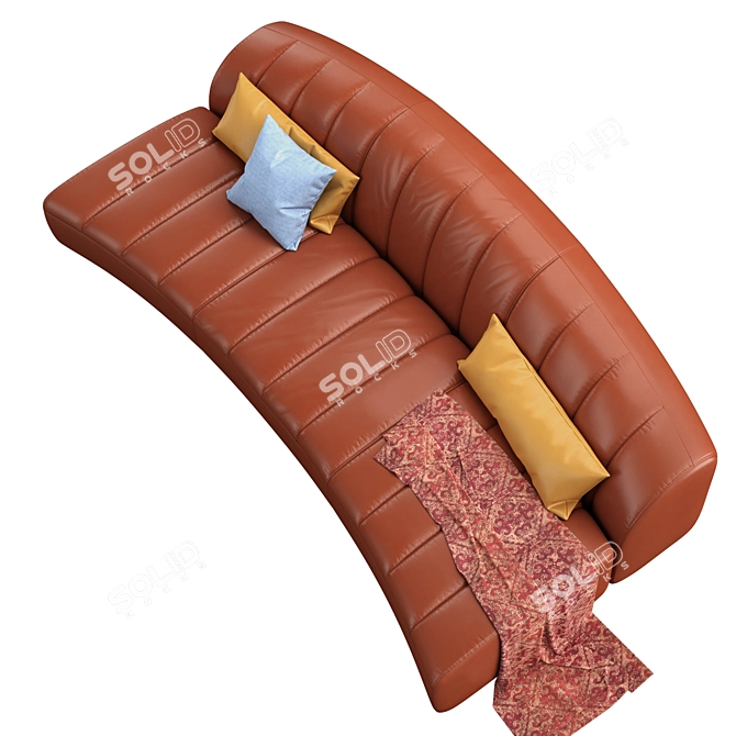 Elegant Parenthesis Sofa: Quinti Parentesi 3D model image 2