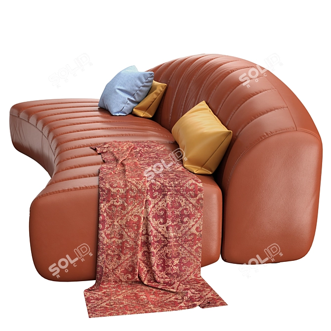 Elegant Parenthesis Sofa: Quinti Parentesi 3D model image 3