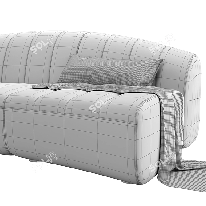 Elegant Parenthesis Sofa: Quinti Parentesi 3D model image 7