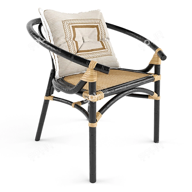 Maja Armchair: Stylish Seating with Modern Appeal 3D model image 3