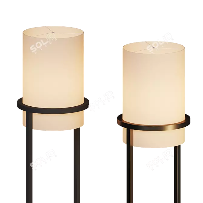 Bricelyn Modern Industrial Floor Lamp 3D model image 2