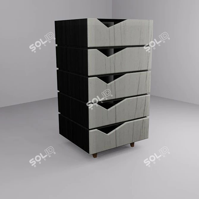  Modern Minimalist Bedside Table 3D model image 1