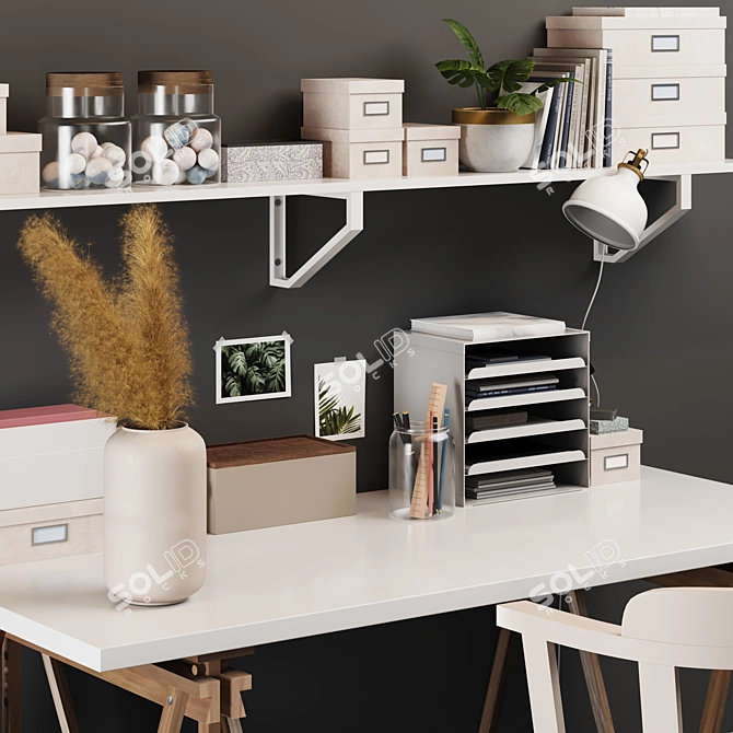 IKEA Office Set: Work & Home 3D model image 6