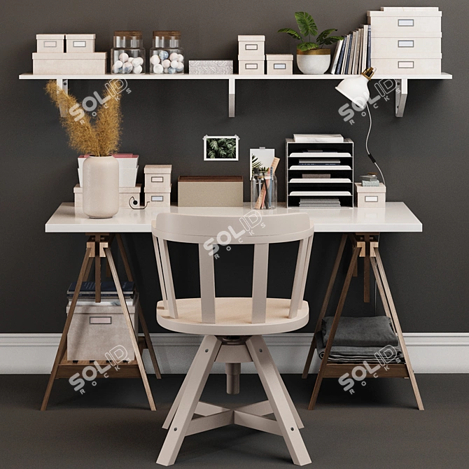 IKEA Office Set: Work & Home 3D model image 7