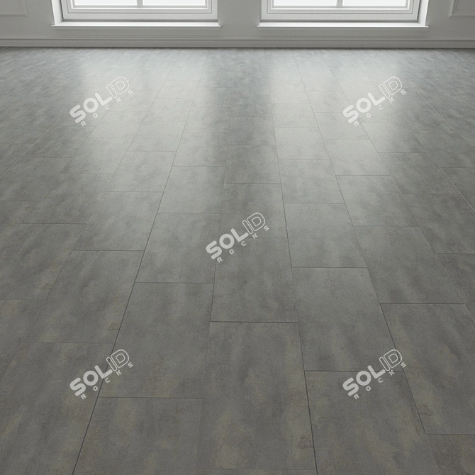 Modern Concrete Porcelain Tile 3D model image 3