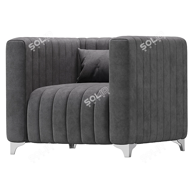 Elegant Simona Armchair 3D model image 2