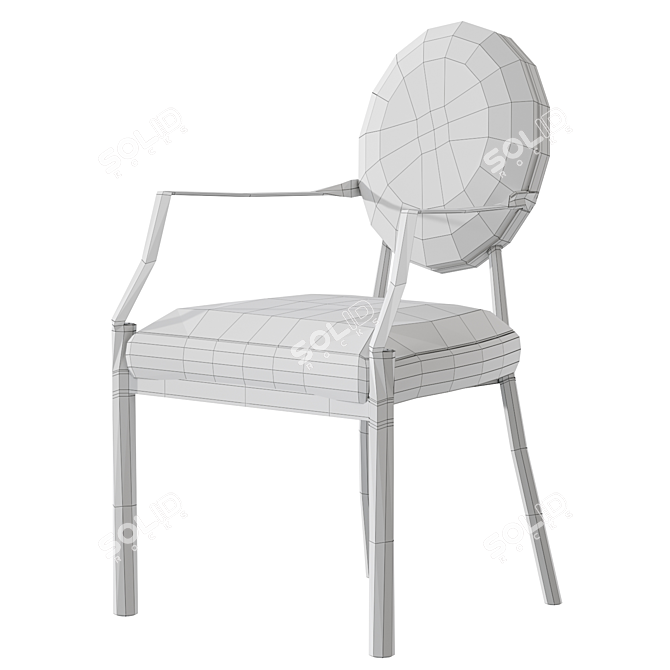 Elegant Eichholtz Scribe Dining Chair 3D model image 4