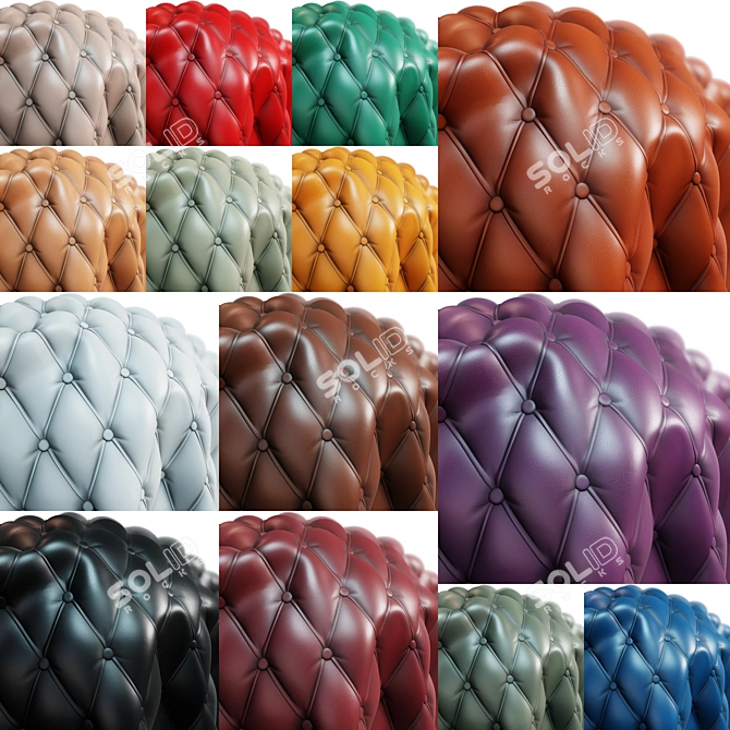 14 Color Options | PBR Leather Texture 3D model image 3