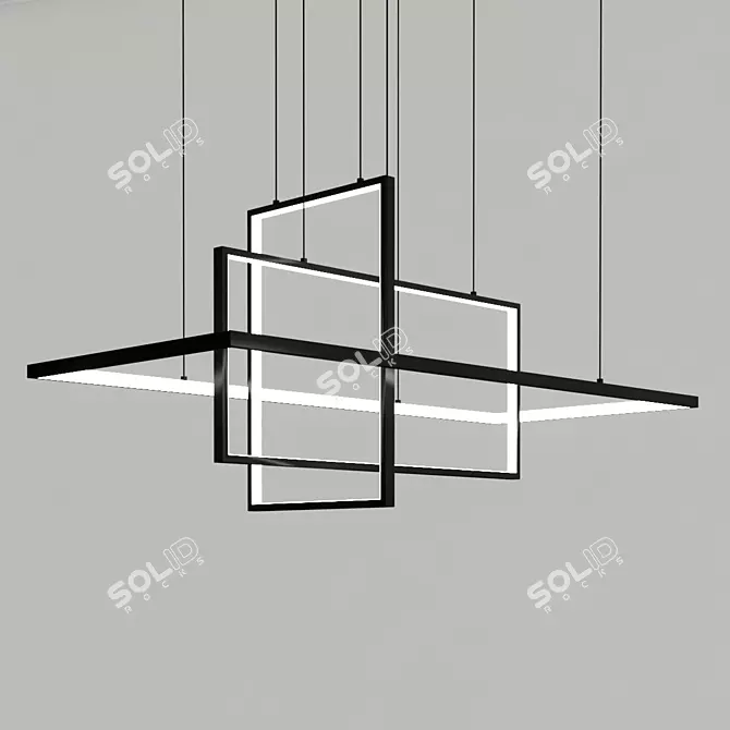 TILAN Ceiling Mount Design Lamp 3D model image 2