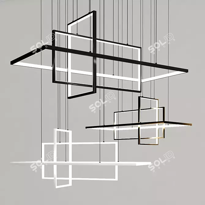 TILAN Ceiling Mount Design Lamp 3D model image 3