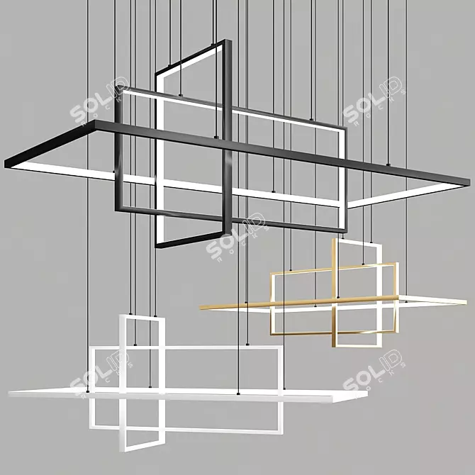 TILAN Ceiling Mount Design Lamp 3D model image 10